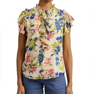 Lauren Ralph Lauren Women’s Floral Ruffle Blouse - Size XS